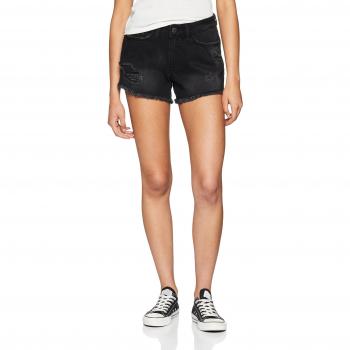 Noisy May Nmfran Nw Raw Edge Shorts Noos, Pantalones Cortos para Mujer, Negro