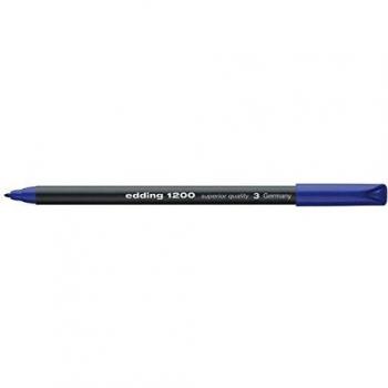 edding 1200 rotulador de color de trazo fino - azul - 1 rotulador - punta redonda de 1 mm - marcador dibujar y escribir