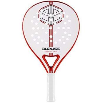 Duruss Urban Class Pala de Pádel, Adultos Unisex, White/Red, Talla Única