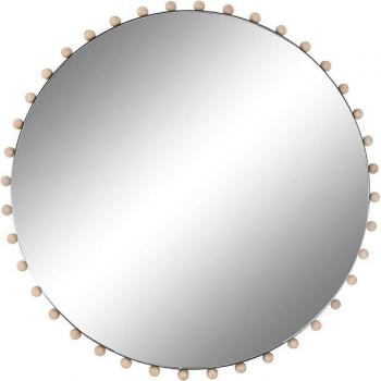 Espejo de pared Home ESPRIT Negro Natural Cristal Hierro Moderno Bolas 113 x 4,5 x 113 cm