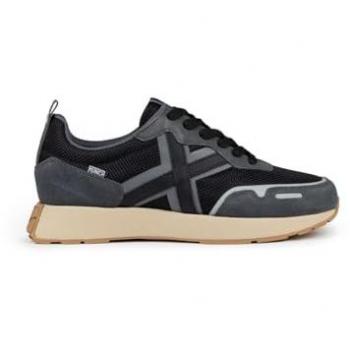 Munich Xemine 69 Men's Casual Sneakers - Gray and Black Sporty Textile