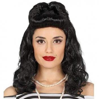 Guirca 4091 - Peluca Negra Pin Up Girl En Caja
