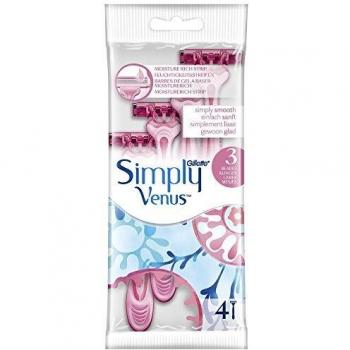 Gillette Simply Venus 3 Blade Disposable Razor x4