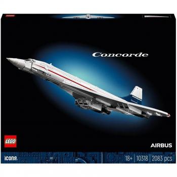 Conjunto de construcción LEGO Icons Concorde 10318 - Réplica detallada del famoso avión Concorde