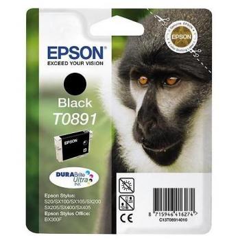 Epson T0891 Cartucho de Tinta Original Negro, 3.5ml, C13T08914011, Compatible con Epson Stylus Office BX300F/S20/S21/SX100/SX105/SX
