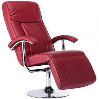 vidaXL Sillón para la televisión de cuero sintético color vino tinto