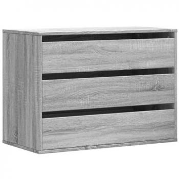 Cajonera de esquina madera ingeniería gris Sonoma 80x41x58 cm