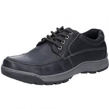 Hush Puppies Tucker Memory Foam Black Nubuck Lace-Up Oxford Shoes - Men's Size 6 UK