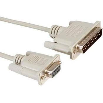 Cable de módem DB9 hembra - DB25 macho, 1.8 m, Roline