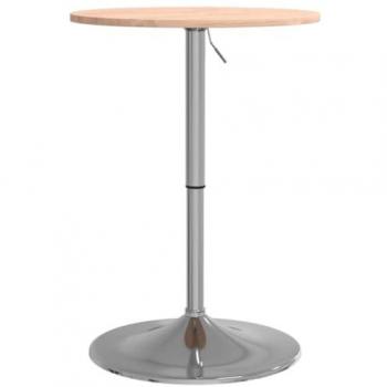 Mesa alta de madera maciza de haya Ø50x89,5 cm Marrón