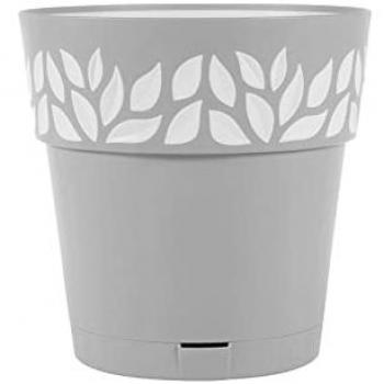Jarrón Autorriego Stefanplast Opera Cloe D20 Piedra Gris 19x19x19 cm