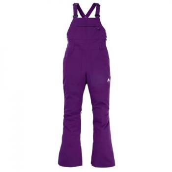 Burton Pantalones Avalon 2L Stretch Bib para mujer, color púrpura, talla S