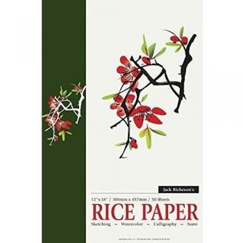 Jack Richeson Papel de arroz Pad 12 X 18