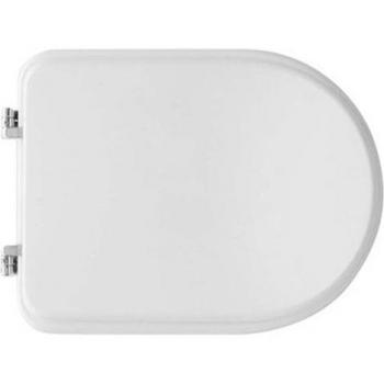 Asiento de WC Copriwater Flaminia Vaso Relax 2 Forma 7 Blanco 900 con cernieras regulables y material de madera estabilizada