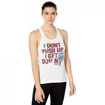 Zumba Dance Atlético Estampado Fitness Camiseta Mujer Sueltas de Entrenamiento Top Deportivo, Wear It out White, Large