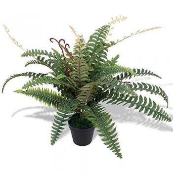 Helecho artificial con macetero 60 cm verde