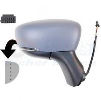 Espejo retrovisor VAN WEZEL 4420808, tipo: espejo retrovisor, características: diseñado para vehículos específicos, incluye soporte de montaje, acabado en negro, cristal convexo para mayor visibilidad