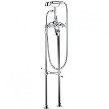 Roca Florentina - grifo bimando exterior para baño y ducha con inversor manual, ducha de mano, flexible de 1,50 y . Griferías hidrosanitarias con montura cerámica. Ref. A5061385D0