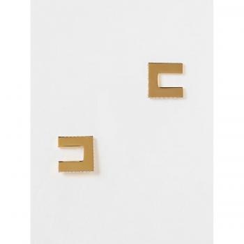 Elisabetta Franchi Gold Logo Earrings for Women - One Size