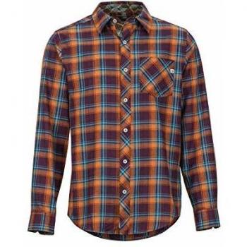 Marmot Anderson Lightweight Flannel Exteriores De Manga Larga, Camisa De Senderismo, con Protección UV, Transpirable, Hombre, Fig, M