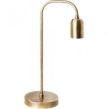 Lámpara de sobremesa Space Lumit 60W latón cuero 36x12x20 cm