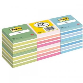 Post-It Pack 6 Blocs 450 Hojas Notas Adhesivas 76x76mm Colores Surtidos 2028-OCPPX6