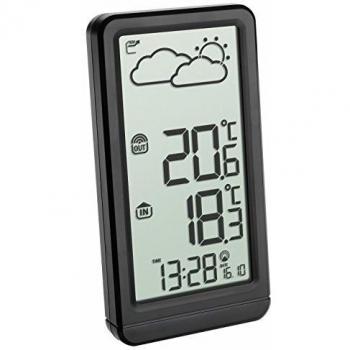 Estación Meteorológica TFA H158xL83xP20 mm Plástico Negro para Interior con Emisor