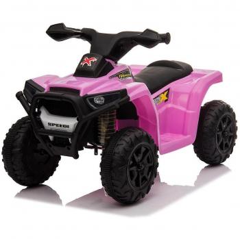 Mini Quad Eléctrico Scorpion Rosa - Quad eléctrico para niños, color rosa, diseño compacto y ligero, motor eléctrico silencioso, velocidad máxima adecuada para niños, ruedas de tracción robustas, sistema de seguridad con limitador de velocidad,