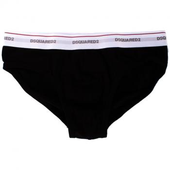 Dsquared2 Men's Black Briefs Tri-Pack with Logo Band, Size L