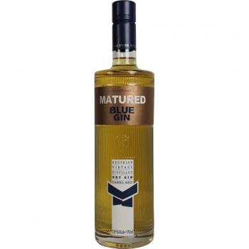 Blue Austrian Matured Dry Gin - Ginebra, sabor a enebro con notas de frutas azules, envejecida para un perfil suave y complejo, destilada en Austria