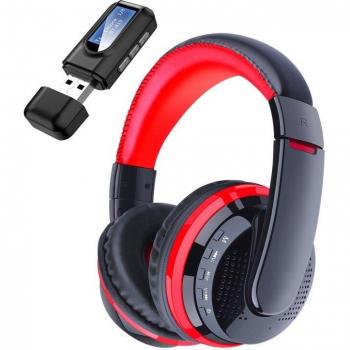Auriculares Inalámbricos Free Drive con Transmisor Bluetooth y Pantalla LCD para TV, Computadora, PC, Laptop Gamer - Selección de Canciones