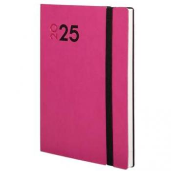 Agenda Dynamic Mara 2025 Fucsia - Encuadernada, semana vista vertical, tamaño 120x170 mm, idioma catalán, periodo de enero 2025 a diciembre 2025 (12 meses), multilingüe