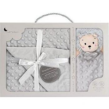 Interbaby PD005-31 - Manta Burbuja Y Dou Dou Erizo Gris, unisex