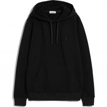 ARMEDANGELS Paarlo Comfort Black Hoodie - Men's Size M, 50% Cotton 50% Polyester