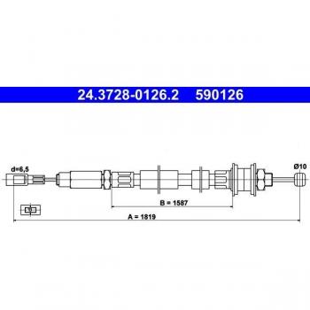 Cable de embrague ATE 24.3728-0126.2