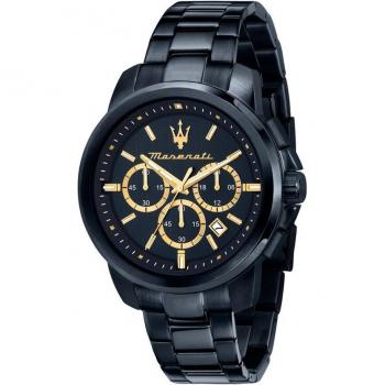 Maserati Successo R8873621042 - Reloj de Hombre con Cronógrafo, Brazalete de Acero y Correa Azul