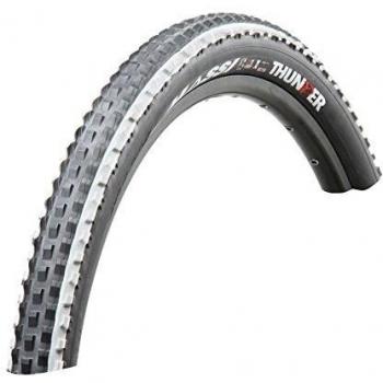 Massi Thunder - Cubierta para bicicleta, color negro / blanco, 26 x 2.00