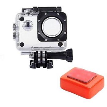 TEKCAM Action Camera - Carcasa impermeable con esponja flotante compatible con AKASO EK7000/Dragon Touch/LeadEdge/Victure/SJ4000/COOAU/VEMONT/GOOKAM resistente al agua hasta 30 m