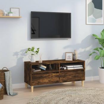 Mueble para TV madera contrachapada 100x34,5x44,5 cm en color roble ahumado vidaXL