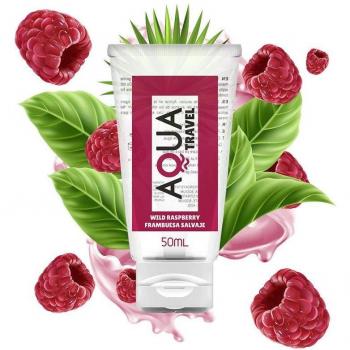 Lubricante Aqua Travel Base de Agua Sabor Frambuesa Salvaje 50ml