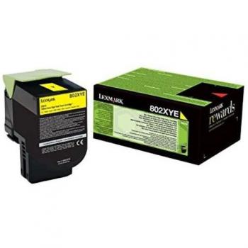 Lexmark 80C2XYE Cartucho de Tóner Láser Original Amarillo, Rendimiento de 4000 Páginas, 1 Pieza(s)