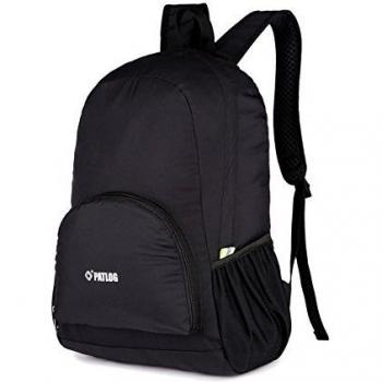 mochila para senderismo, 25 l, Ultra ligera, impermeable, para hombres y mujeres, práctica, plegable, para ciclismo, Camping, Deportes al aire libre, etc., negro