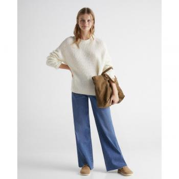 Jersey de mujer de punto perlado liso Green Coast