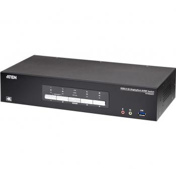 Interruptor KVM ATEN de 4 Puertos USB 3.0 y True 4K DisplayPort con Audio