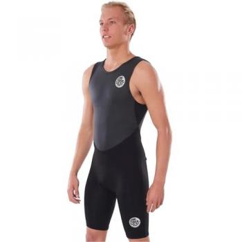Rip Curl Dawn Patrol Short John Wetsuit 2024 - Cremallera Trasera - Color Negro - Talla S