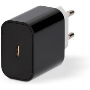 Cargador de Red Contact 20W Carga Ultrarrápida USB-C Negro