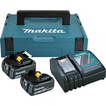 Kit de Suministro de Energía Makita 18V (BL1850Bx2 + DC18RC) MAKPAC