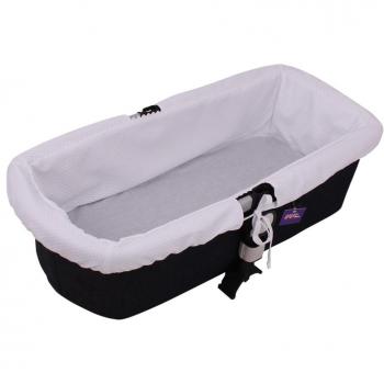 Tititnins® - Funda Capazo Goma compatible con Bugaboo Camaleon 2 y 3 Plus PIQUE OLA.Blanco - Acolchado Transpirable-