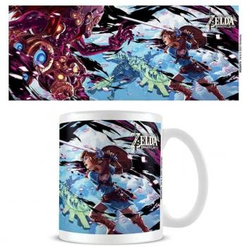 Taza de Cerámica Oficial The Legend of Zelda: Breath of the Wild vs Phantom, 325 ml, Color Blanco