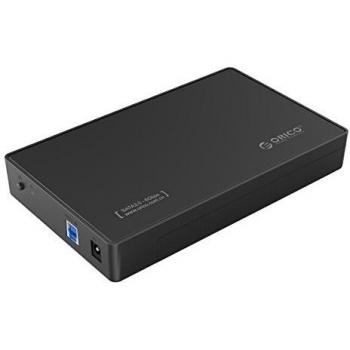 ORICO® Carcasa Disco Duro Externo SATA de 3.5 pulgadas, USB 3.0 Súper Veloz, Libre de herramientas, Carcasa para 3.5 SATA HDD y SSD,Soporta protocolo UASP